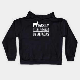 Easily Distracted By Alpacas Kids Hoodie